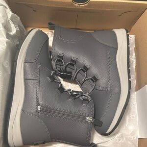 UGG Kids Charcoal Gray Snow Boots